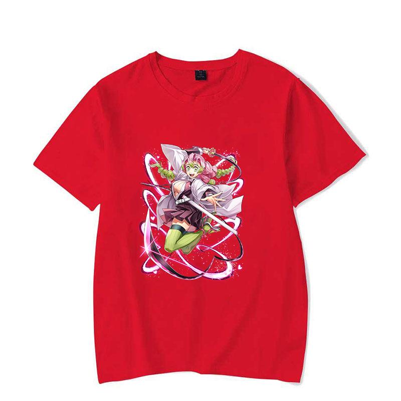 

New Hot Anime Print T-shirts Women Men Summer Casual T-shirts O Neck Short-sleeved Kanroji Mitsuri Harajuku T-shirts S
