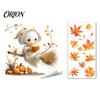 Cute Ghost Pumpkin Decals Autumn Ghost/Gnome Static Glass Sticker, PVC Waterproof Maple Leaves Window Stickers Decal, Removable Cling for Fall Harvest