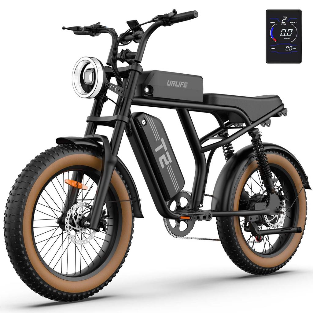 URLIFE T2 Terénní elektrické kolo 48V15.6AH Baterie 750W Motor Jízda v přírodě E-horské kolo 20 palcové tlusté pneumatiky Terénní elektrické kolo
