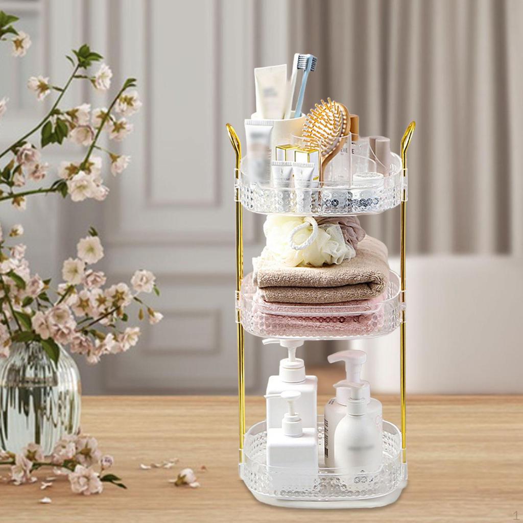 Bathroom Organizer Shelf Cosmetic Storage Rack Freestanding Lipstick Perfume Makeup