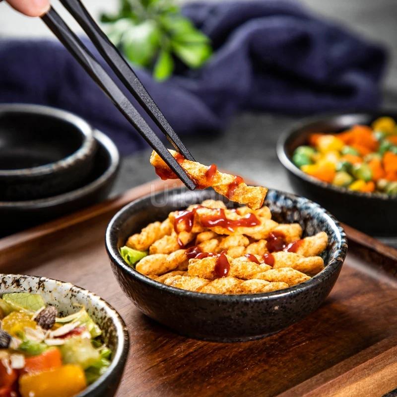 Sauce Seasoning Dipping dish Soy sauce tray Snack dishes Japanese Cuisine Commercial ceramics Round flavor dish ceramic bowl