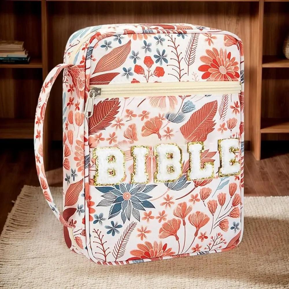 Flora Book Storage Bag Large-capacity Stationery Storage Organizer Bible Cover  Case  Office