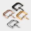 18m 20mm Stainless Steel Pin Buckle For IWC Big Pilot Portugieser Pilot's Leather Watch Clasp Silver Rose Gold Black Accessories