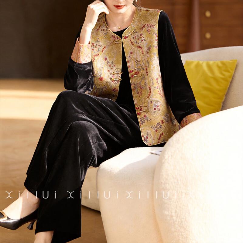 Элегантный Жаккардовый Жилет Трехпредметный Комплект 5XL