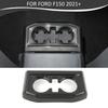 Carbon Fiber Interior Rear Cup Holder Panel Cover Trim Frame For Ford F150 2021+
