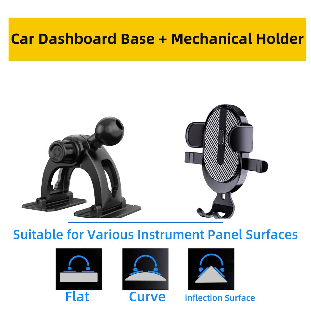 Magnetic Car Phone Holder Strong Center Console Adhesive  Mount for Secure Holding, Adjustable Mobile Cell Stand for Hands-Free