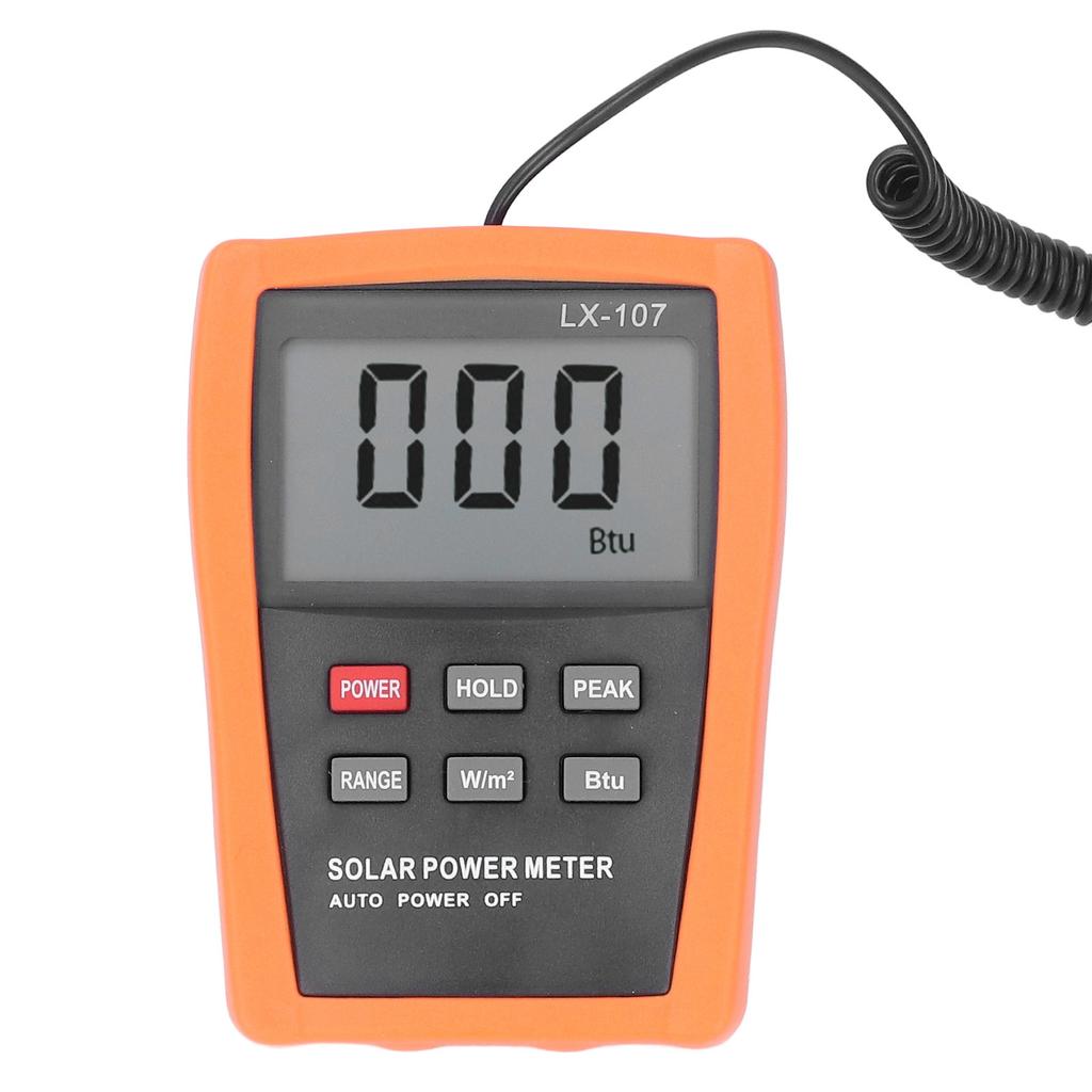 Digital Solar Power Meter Data Retention Fast Sampling High Accuracy Sun Light Energy Tester with Compass
