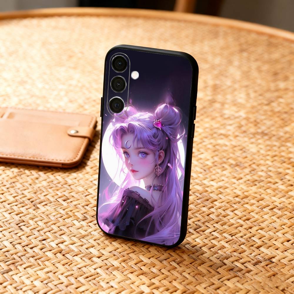 S-Sailor-M-Moon Anime  Phone Case For Samsung  A73,A21s,A22,A31,A32,A52,A53,A71,A80,Soft Black Shell