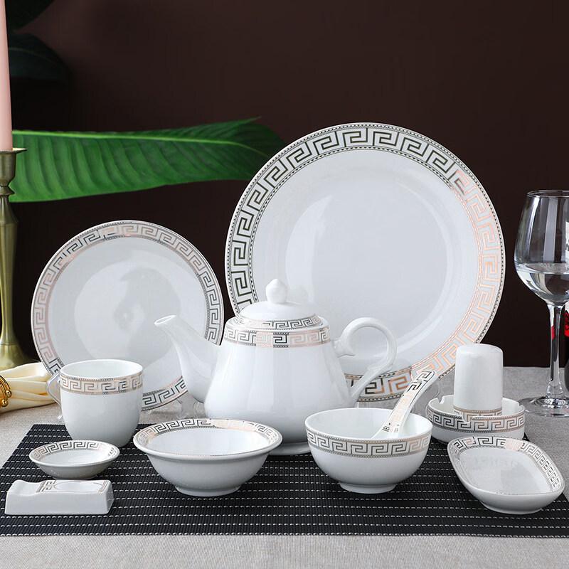 Customizable European Style Ceramic Dinnerware Set