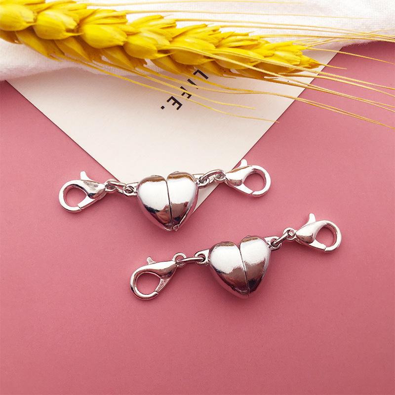 Set mixt de 10 bucăți DIY pentru colier și închizătoare de brățară cu magnet - închizătoare de homar cu două fețe și închizătoare cilindrice