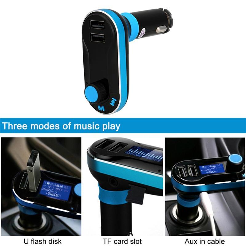 MP3 Přehrávač FM Vysílač Handsfree Nabíječka do Auta Bluetooth AUX Audio Hudební Adaptér