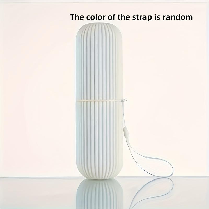 

1pc Hypoallergenic Travel Toothbrush Holder with Cup - Portable Toothbrush Case for Bathroom Essentials and Travel, Unscented, Alcohol-Free белый