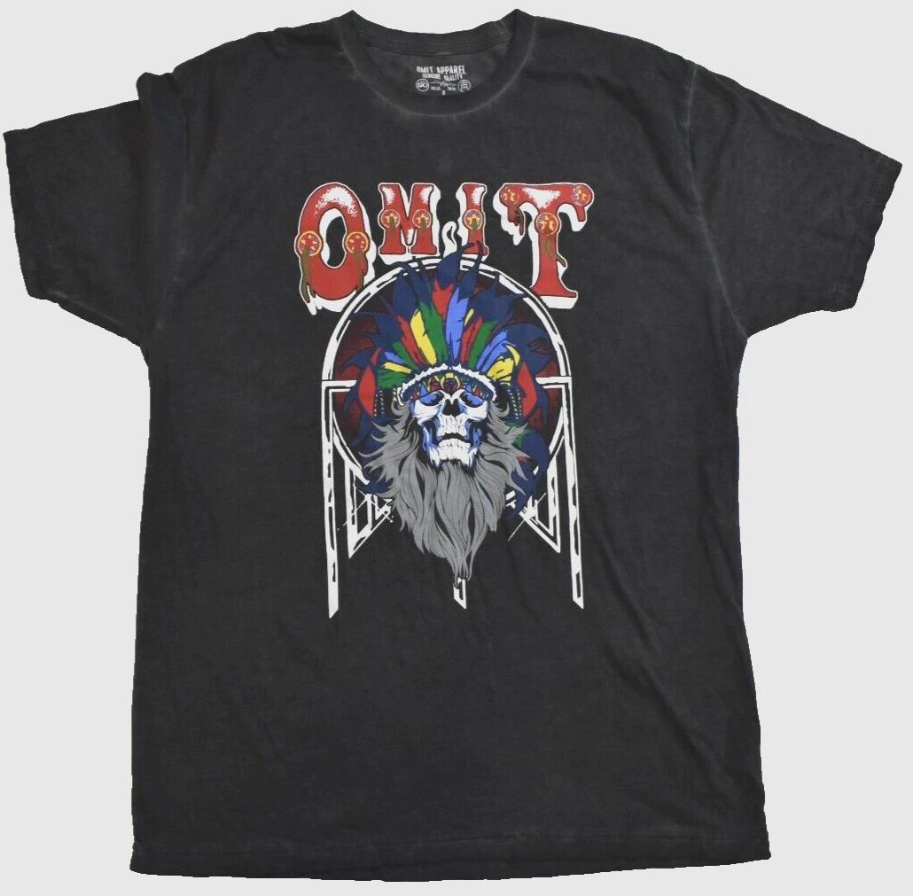 Omit Apparel Mens Native Windcatcher Lion Wash Black Shirt New Large M