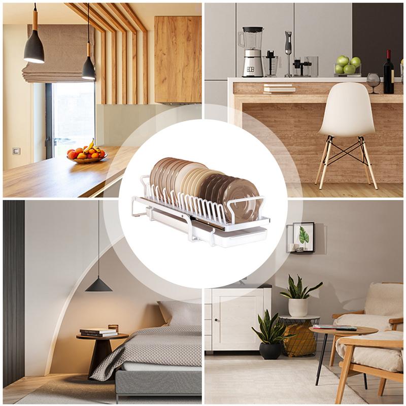 Kitchen Under Sink Bowl Dish Drainer Tableware Cabinets Organizer Sliding Dish Storage Drying Rack Household Accessories