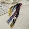 Comfortable Narrow Strip Scarf Rainbow Stripe Thin Scarf Harajuku Style Long Narrow Scarves