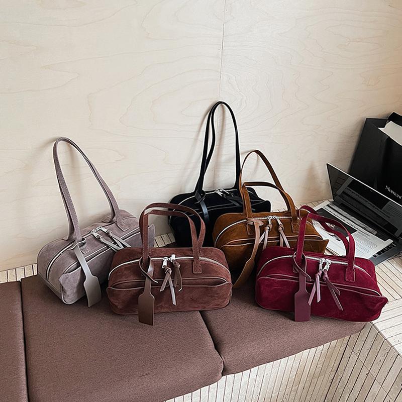 Brand Designer Bost Bag High-quality Suede Pillow Bag Stylish Versatile Commuter Bags Solid Color Tassel Handbag Shoulder Bags