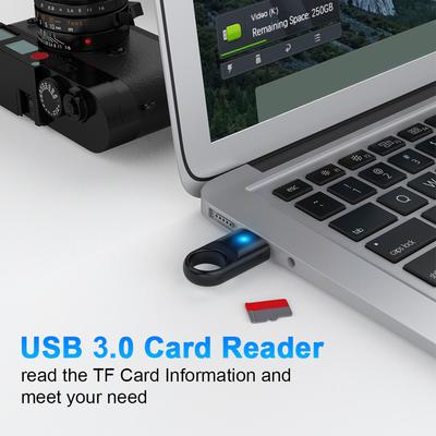 Mini-Speicherkartenleser-Adapter USB 3.0 Hochgeschwindigkeits-Flash-Speicherkartenleser für Micro-SD-Karte/TF-Kartenleser-Adapter Laptop-PC