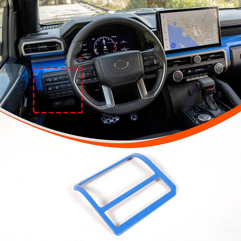 ABS Carbon Fiber For Toyota Tacoma 2024-2025 Central Control Trument Panel Steering Wheel Door Handle Interior Accessories