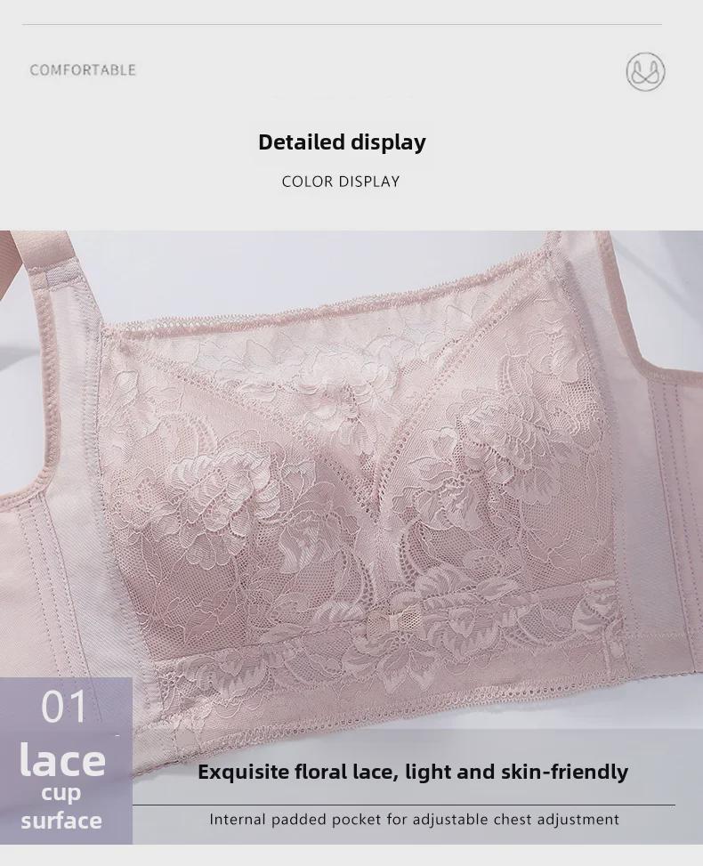 Seksowny biustonosz push-up, regulowany, zapobiegający opadaniu dla dużych biustów - Bezfiszbinowy i z korekcją boczną