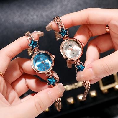 Blue Lucky Star Ladies Watch Female Students Wristwatches Fashion Women Elegant Bracelet