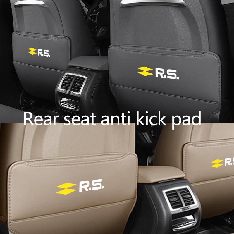 Leather Car Seat Back Protector Mat NXHZD Prevent Dirty Anti Kick Pad For Renault Dacia RS Megan Scenic Logan Laguna Clio 3 4 Kadjar