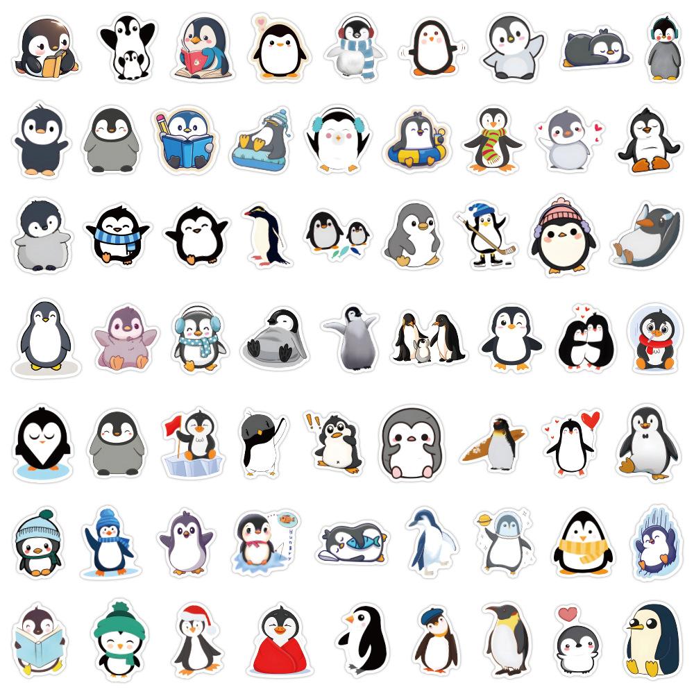60 New Styles of Cute Penguin Animal Graffiti Stickers Notebook Suitcase Decorative Waterproof Stickers