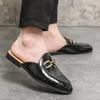 Summer New Men Half Slippers Driving Shoes Male Alligator Pattern Casual Mules Moccasins Breathable Penny Loafers Zapatos Hombre