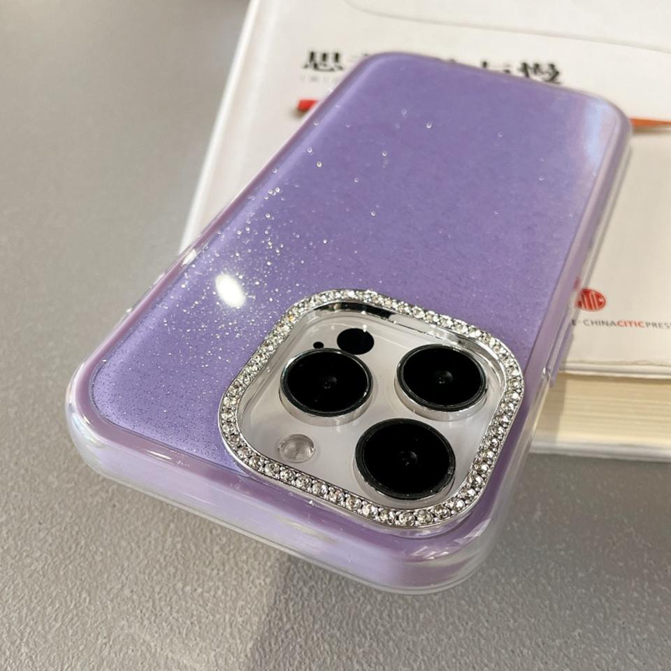 Transparent Silicone Phone Case For iPhone 16 15 14 13 12 11 Pro Max Plus Clear  Bling Glitter Protector Shockproof Cover