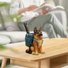 Cute Resin Dog Statue Hand-painted Desktop Storage Container Multifunctional Dog Pen Holder Office