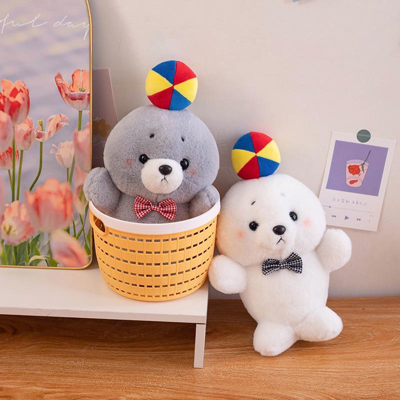 Cute Seal Plush Toy - Cartoon Animal Doll, Soft Bedtime Companion, Soothing Gift for Kids