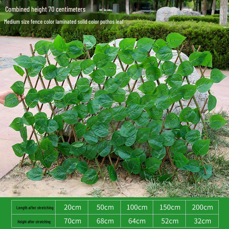 Retractable Wooden Picket Fence for Outdoor Greenery and Balcony Decoration