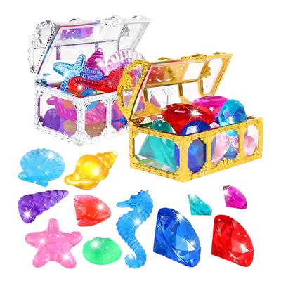 Summer-Appropriate Children's Pool And Diving Pool Toys, Diving Game Treasure Chest Toy Set.