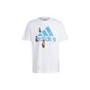 Adidas T Shirts Unisex White Crew Neck Moderate HT5180