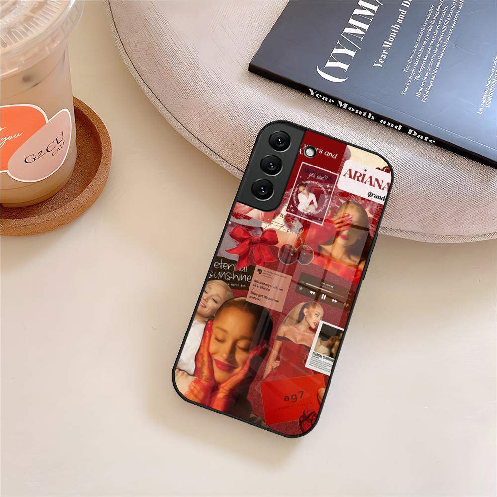 A- ArianaS G-GrandeES Phone Case Glass For Samsung Galaxy S26 S25 S23 S24 S21 S22 S20 Ultra Fe Plus A15 A14 Cover