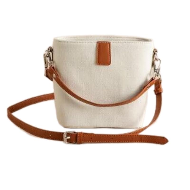 

[songhe] tote bag ladies canvas mini tote lightweight Smaller bag simple Plain color storage light canvas Horizontal