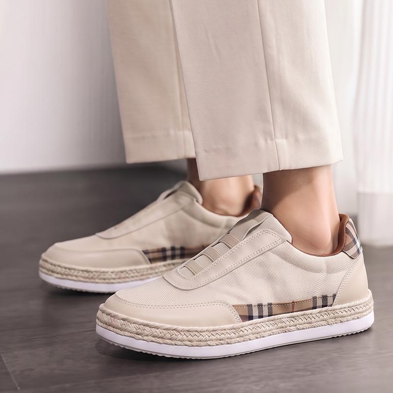 Fisherman'S Woven Slip On Casual Shoes Four Seasons Fashion Breathable Lightweight Soft-Sole Comfort Outdoor Men'S Walking Shoes