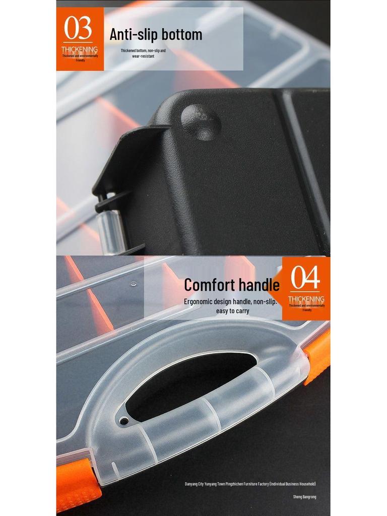 Portable Transparent Plastic Parts Organizer - Thickened Screw & Accessories Storage for Electricians