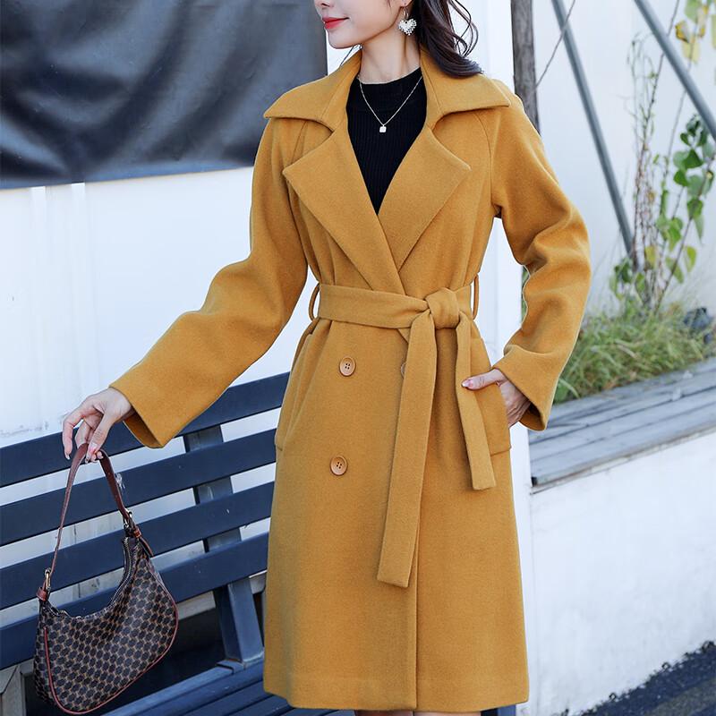 

Женское шерстяное пальто Raphenny с рукавами реглан и двубортной застежкой RK101Y034 XL