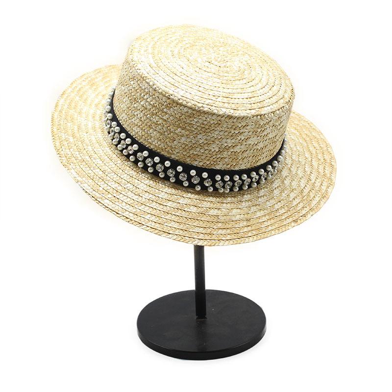 2021 Spring And Summer Natural Straw Woven Modern Sunscreen Flat Top Sunshade Men And Women Straw Hat Top Hat