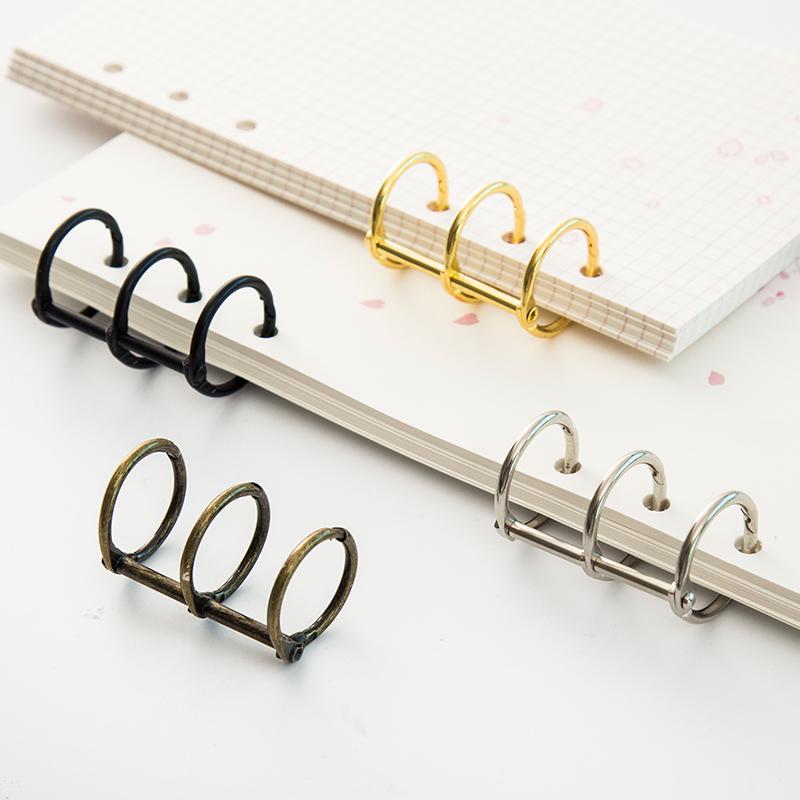 Colorful Loose Leaf Book Notebook Ring Binder Hinged Circle Rings Clips KY