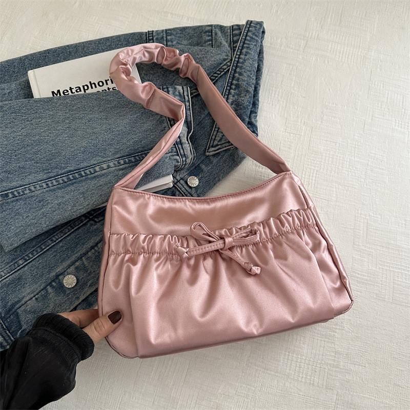 Stylish Retro Shoulder Bag For Women In Trendy Black White Pink And Gold Colors