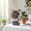 Portable Children's Handheld Fan Bear Shape Handheld Mini Fan Cartoon Bear Fan Student Dormitory