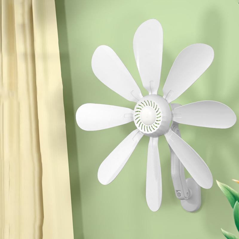 Wall Fan Small Wall Mounted Electric Fan No Drilling Required For Household/ Toilet/ Bathroom/ Kitchen
