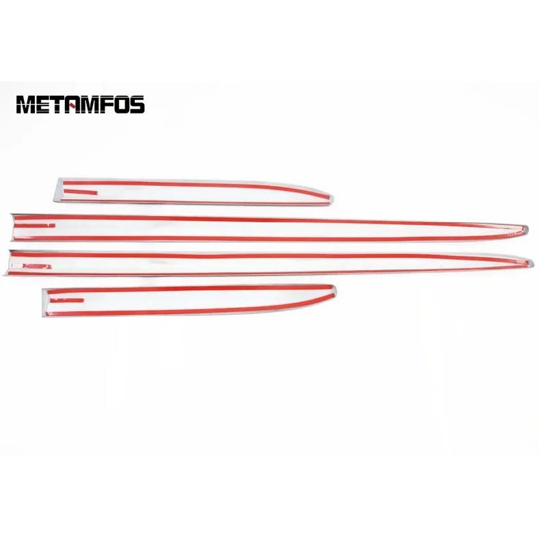 For Ford Explorer - 2024 2025 Carbon Fiber Door Side Line Strip Body Skirt Molding Trim Exterior Accessories Car Styling