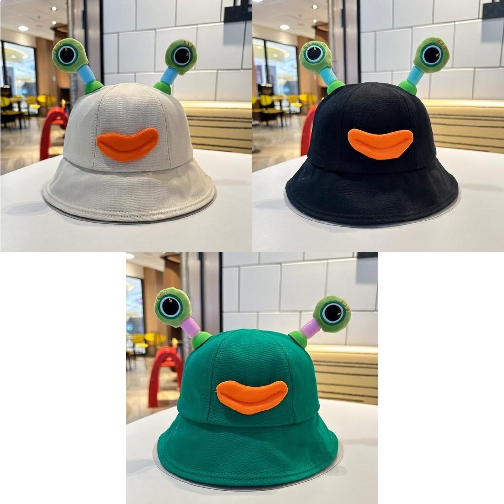 Cute Frog Eyes Glow Fisherman Hat Girls Spring Summer Sunshade Sunscreen Bucket Hat Lovely