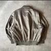 Used Vintage Blouson Jacket Glossy Short Length L American Casual Military Biker