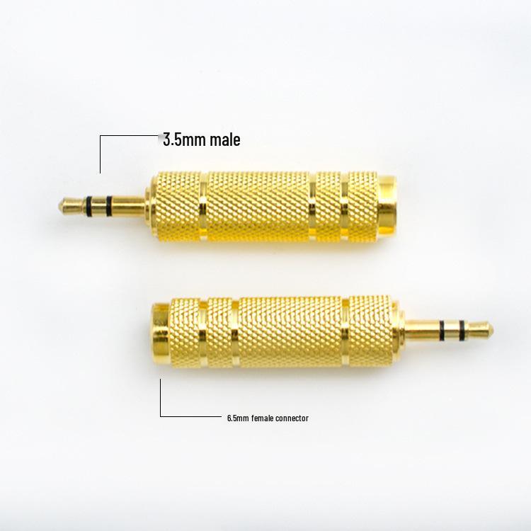 6,5 mm auf 3,5 mm Audio-Adapter: Buchse 3,5 mm auf Stecker 6,35 mm für Mikrofon und Kopfhörer