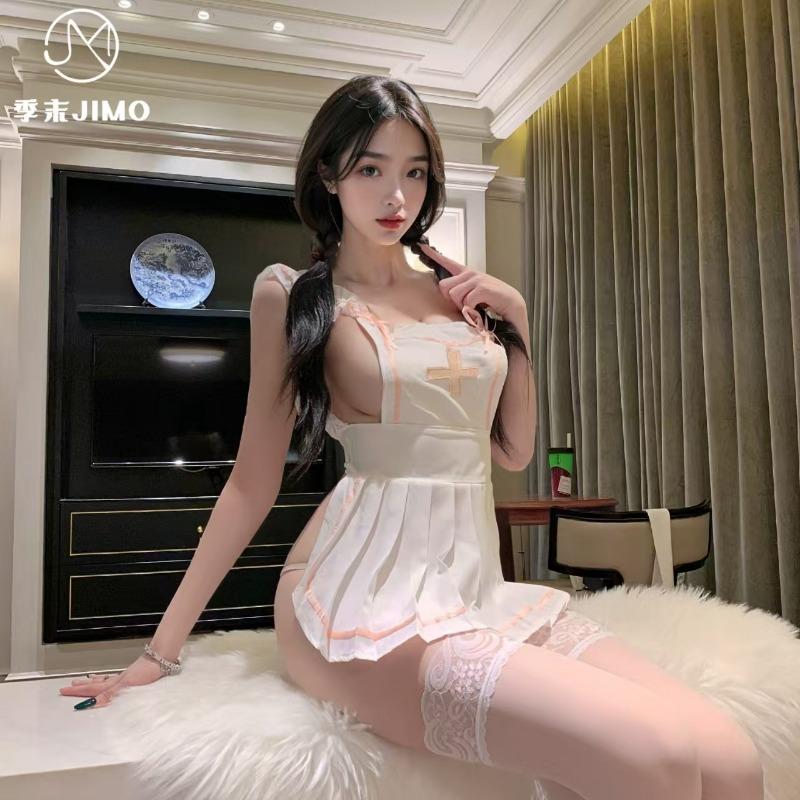 Sexy Lingerie Innocent Nurse * Sexy Nurse Uniform Cosplay Empty Backless Suspender Female