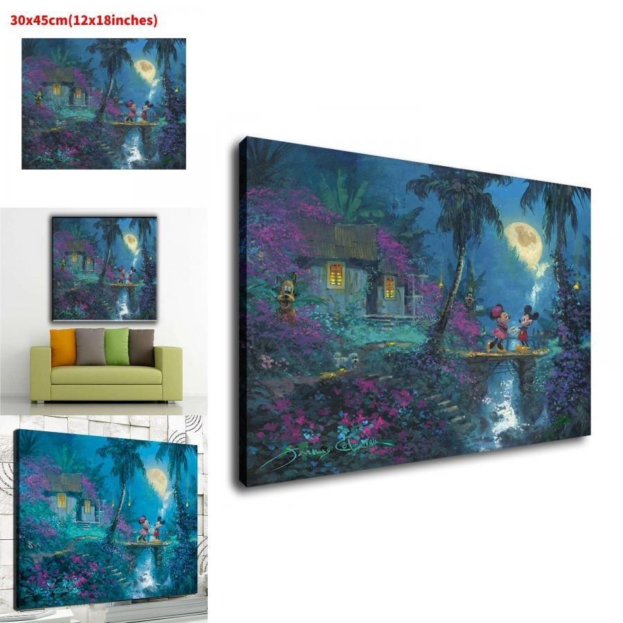 Meerjungfrauen-Prinzessin Leinwand-Wandkunst Modernes Märchen Schlafzimmer Kinderzimmer Dekorative Malerei Kernmaterial