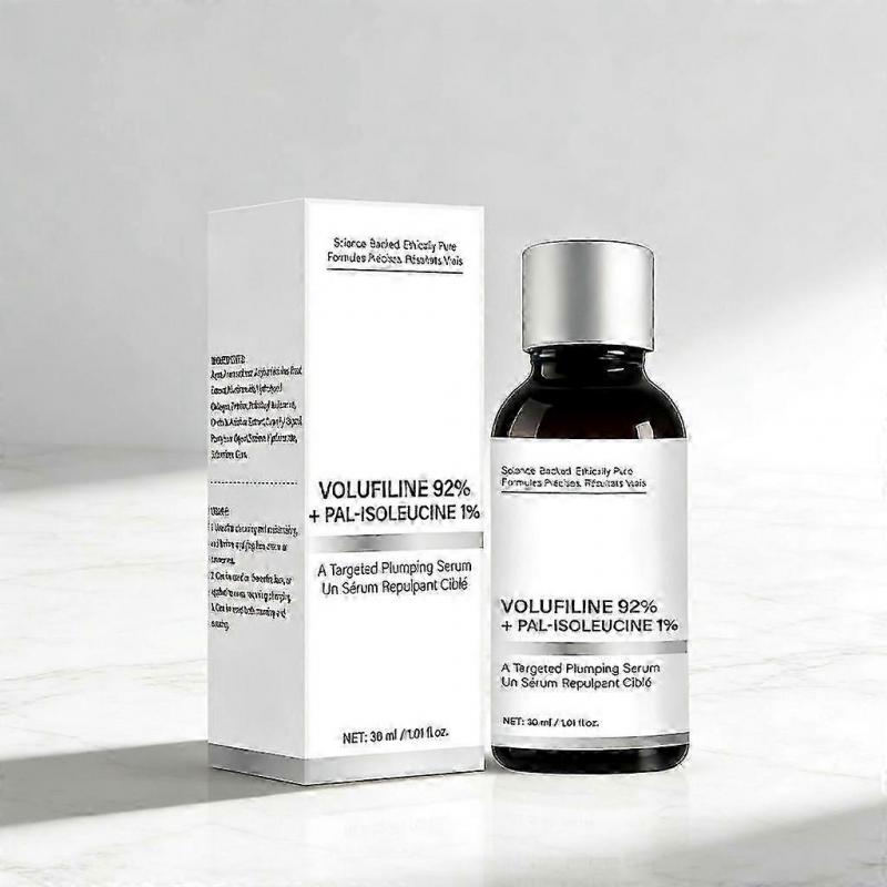 Volufiline 92% + Pal-Isoleucin 1% Aufpolsterndes wasserfreies Serum, Volufiline Serum, Gesichtspflege bei Volumenverlust, Hautelastizität, 30ml
